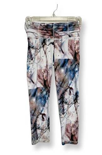 Strut this  Womens Cropped Leggings Multicolor Tie Dye Stretch USA S