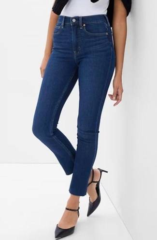 Gap  Jean Women 27 4 P Blue Wash Vintage Slim High Rise Ankle Raw Hem Denim