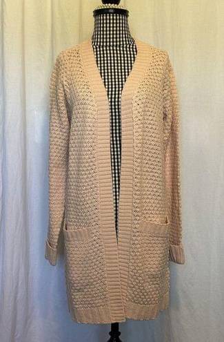 VERO MODA  Blush Surf Textured Knit Oversized Open Cardigan Size Small NWT