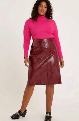 Sunday in Brooklyn Anthropologie  Maxine Faux Leather Skirt Sz Sm Petite