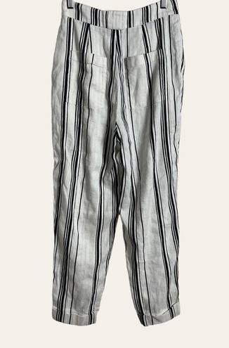 Ted Baker  London Asherr White Striped Tapered Trouser Pants Size 4