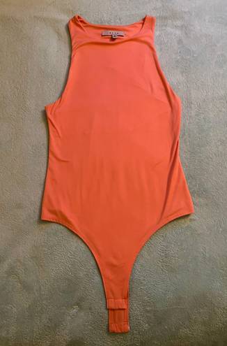 One Piece Coral Halter Bodysuit