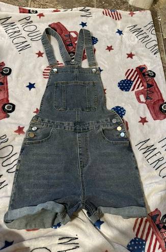 Short Overalls Open Back Blue Size M