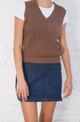 Brandy Melville Brown Marlena Sweater Vest