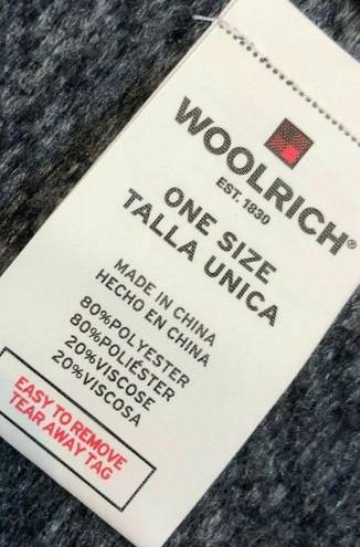 Woolrich  Shawl Cape Fringed Sweater Blue blanket