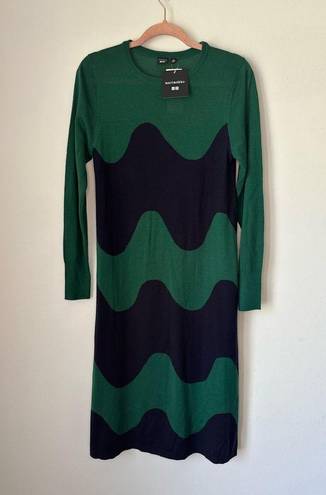 Uniqlo  x Marimekko Women Merino-Blend A-Line Dress Green Size XS