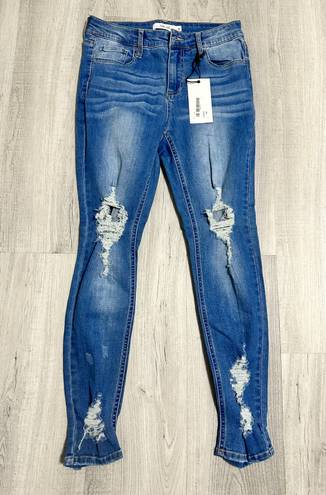 Cello Blue Distressed Denim Jeans 