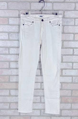 Paige  Skyline Skinny Ankle Peg Jeans in Optic White Size 27