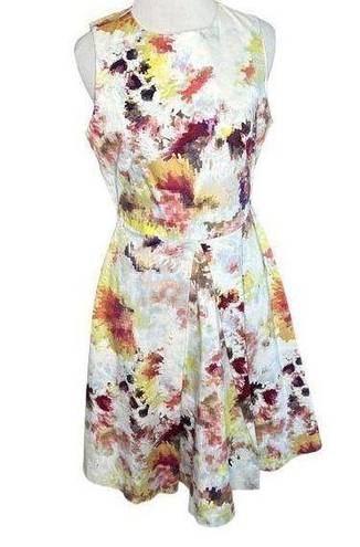 Hunter Bell Anthropologie‎  New York Kukka Tea Sleeveless Watercolor Dress Size 4