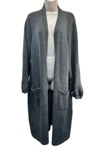 Torrid  Drop Shoulder Sequin Duster - Grey