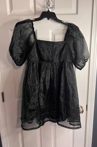 TCEC Black Iridescent Baby Doll Dress