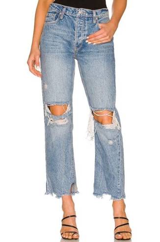 Free People  We The Free Women’s Sz 27 High Rise Distressed Straight Leg Jeans