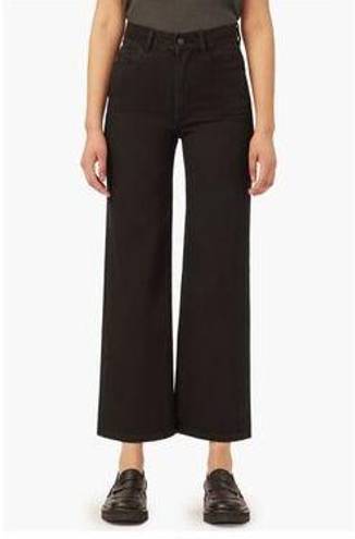 DL1961  Womens Black Button Closure High Rise Pants Size 28