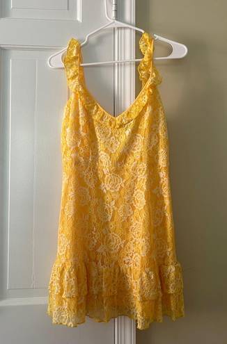 Forever 21 Yellow Lace Dress