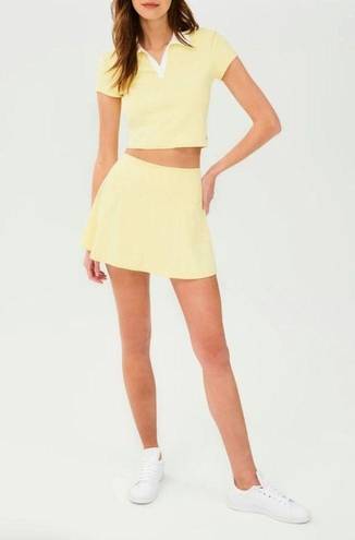 Polo Splits 59 Airweight Crop  & High Waist Skort in Yellow & White