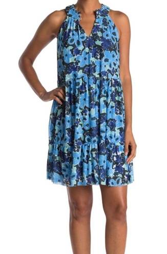 Donna Morgan  Floral Sleeveless Shift Dress Size 6, SOFT WHITE/ FRENCH BLUE NWT