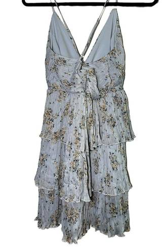 Lena Baby Blue Floral Tiered Dress