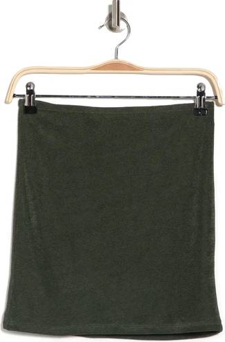 Elodie slinky green mini skirt