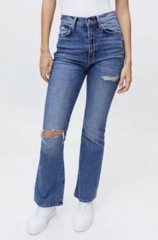 BDG Stretch High Waist Flare Jeans 26, Medium Wash, Distressed, Urban Outfitters