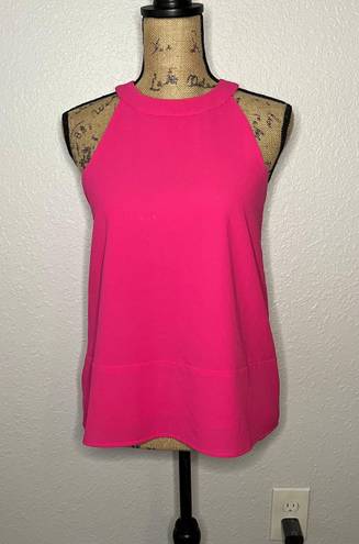 Paper Crane Womens size S Barbie Neon Pink High Neck Sleeveless Blouse Halter