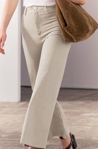 ZARA Tan Marine Straight Jeans