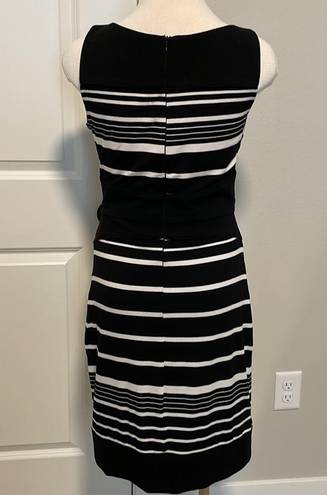 White House | Black Market  black/white stripes sleeveless knit dress size 4