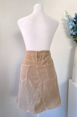 AG Adriano Goldschmied  Mid-Box Tan Corduroy Skirt