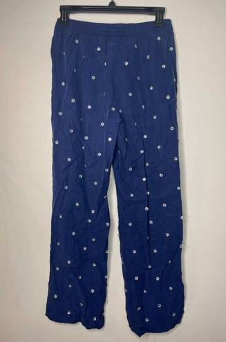 Hill House  Navy Jeweled Jammie Bottoms, sz S