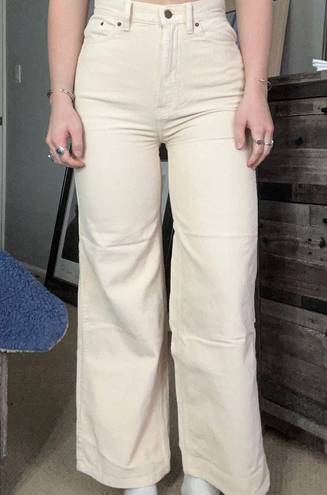 BDG high waisted cream corduroy jeans