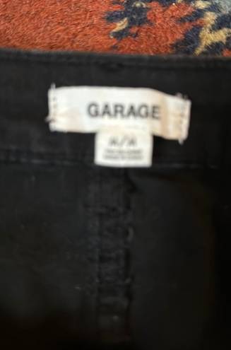 Garage Black Denim Mini Skirt