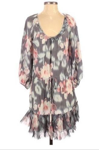 Rebecca Taylor  • Mini Dress • Floral • Medium • Long Sleeve • 100 Silk • Size 8