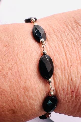 Onyx Handcrafted Black  Magnetic Bracelet