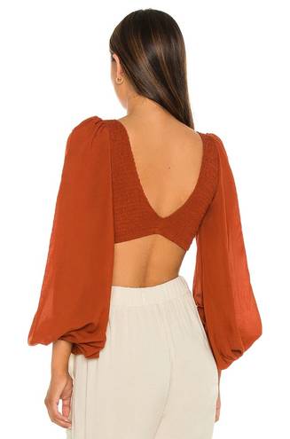 Indah Revolve Long Sleeve Crop Top