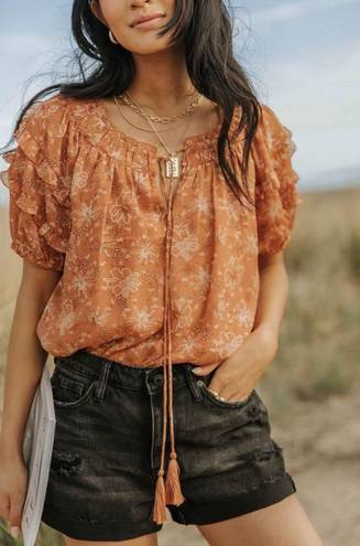 Bohme Dimitri Floral Top (Rust)