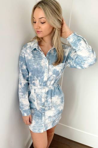 Blue Blush Tie Dye Dress