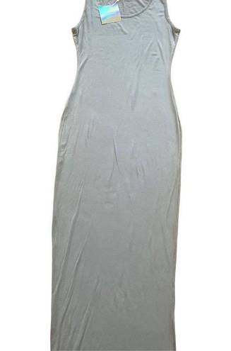 Missguided  square neck blue gray maxi dress size 6 NWT