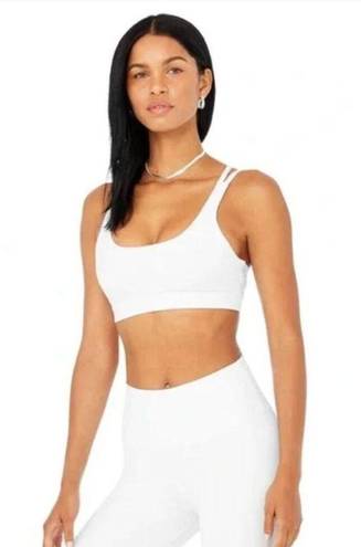 Alo Yoga  Airbrush Suspension Sports Bra White Size M