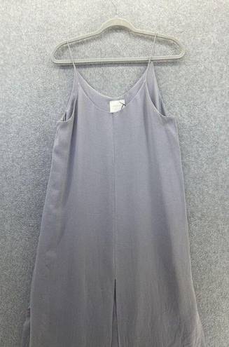 The Row all: Women's Shift Maxi Dress Sleeveless Solid Gray Size Medium