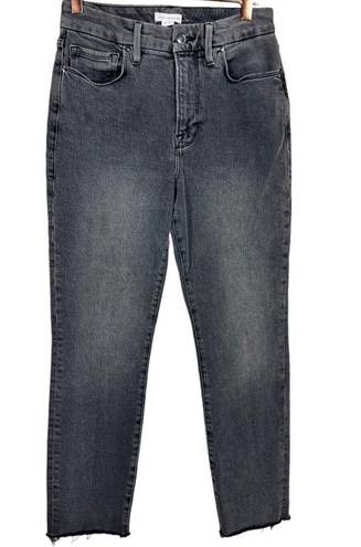 Good American  Good Classic Raw Hem Slim Jeans 4/27