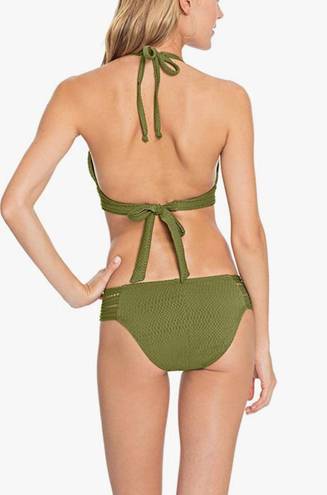 Robin Piccone Perla Side Tab Bikini Bottom with Crochet Inset