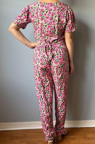 Nordstrom Vintage  Pink Floral Jumpsuit