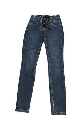 We The Free Free‎ People Crvy Jeans 27  High-Rise Lace-Up