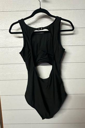 Zyia  Open Core Black One Piece Swimsuit