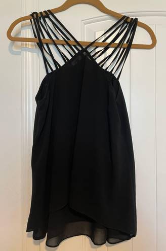 ANGL Black  strappy flowy tank top