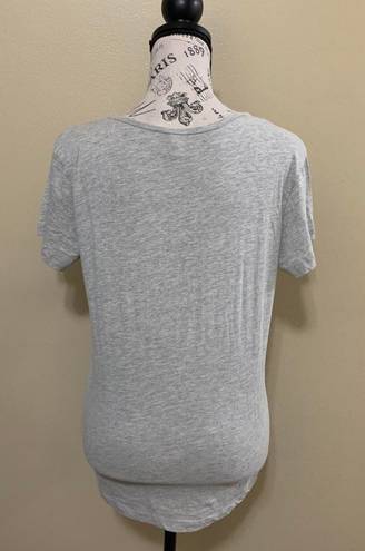 Wishlist Gray Criss Cross Short Sleeve Medium Top