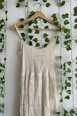 Hollister Cream Lace Bohemian Maxi Dress