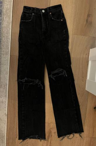 ZARA Wide Leg High Rise Jeans