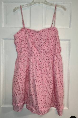 Free People Gabby Mini Dress Pink Cherry