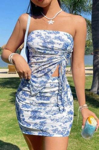 SheIn Blue And White Set