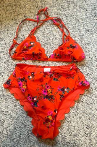 Target Orange Floral  Bikini